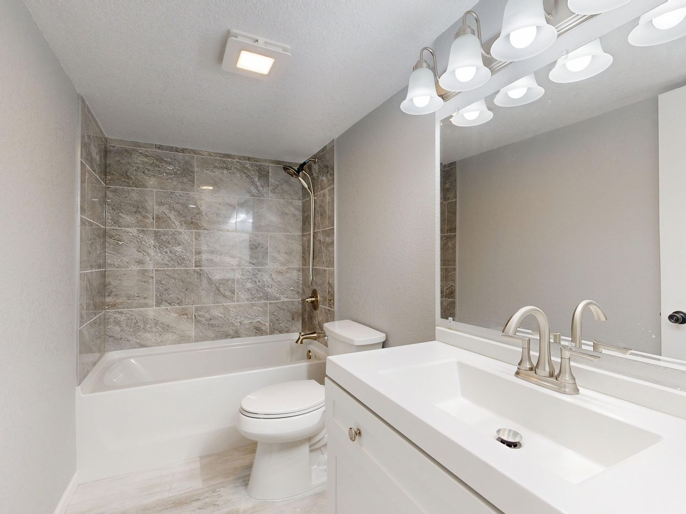 Floating vanity bathroom renovation